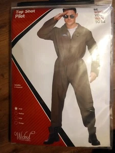 Top Shot Flyer Uniform Military Pilot Stag Bookweek Fancydress Costume Small - Picture 1 of 4
