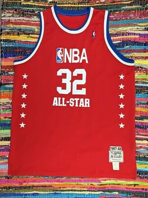 Camiseta deportiva de colección Mitchell & Ness Magic Johnson 1987/88 All-Star Swingman talla 60 (4XL)  Foto 1 de 4