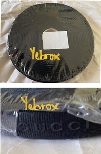 Authentic Gucci Logo 1/4" Ribbon Matte Black 75 Meter 82 Yards Roll New & Sealed - Picture 1 of 8