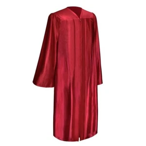 Endea Graduation Shiny Red Endea Graduation Gown - Picture 1 of 20