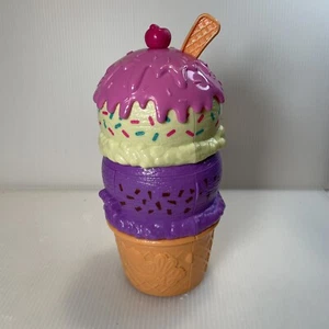Mattel Polly Pocket Spin and Reveal Ice Cream Cone Play Set Pre-owned - Picture 1 of 7