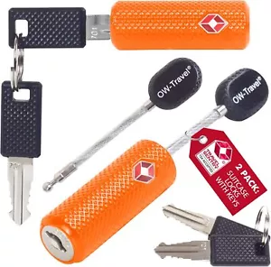 ✅ TITAN TSA zugelassene verschlüsselte Kabelvorhängeschlösser. Koffer Gepäcktasche Schlüssel Reiseschloss - Bild 1 von 21