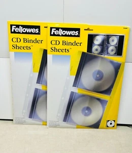 Fellowes CD Binder Sheets 2-Packs (10 ct.) 20 Total Sheets - NIP - Picture 1 of 7