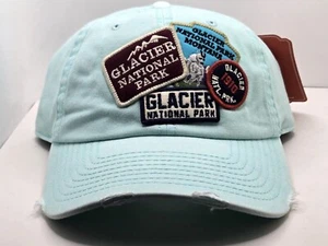 Glacier National Park Hats: Seafoam Green Strapback Dad Hat - Picture 1 of 4