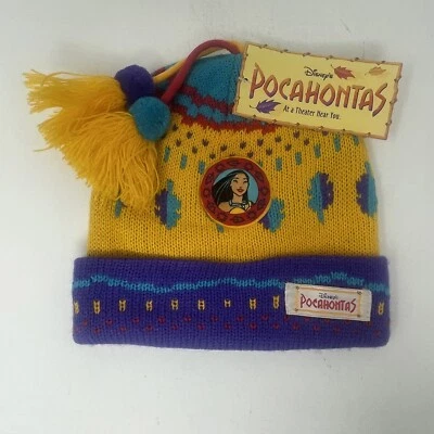 Gorro de invierno vintage Disney Pocahontas niños nuevo con etiquetas Foto 1 de 2