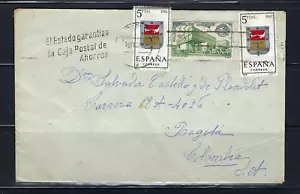 ESPAÑA-CAJA POSTAL DE AHORROS.- A BOGOTÁ COLOMBIA 1965 - Imagen 1 de 2