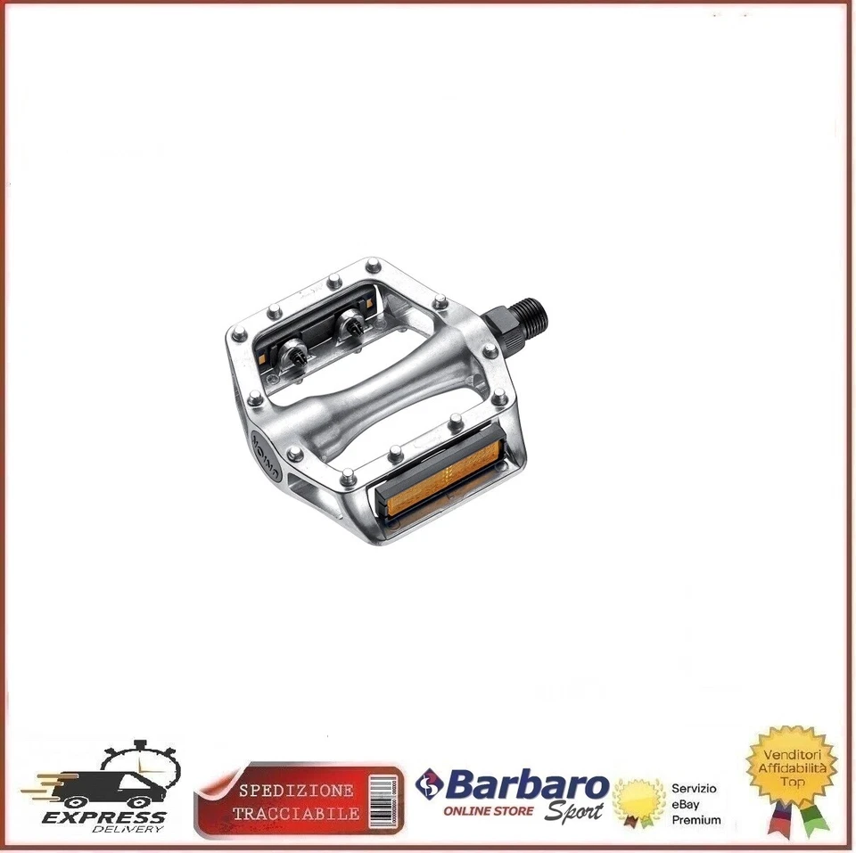 Coppia Pedali Bici BMX Alluminio Filettati 9/16 Silver Per Bicicletta Union - Immagine 1 di 1