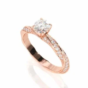 1ct Mossanite Diamond Twisted 925 Sterling Silver Ring Promise Ring RSG 361 - Picture 1 of 9