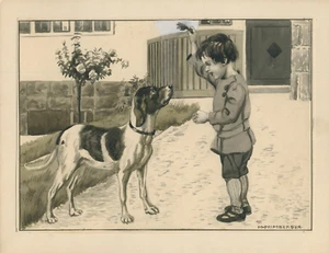 Original Vintage Art Deco Zeichnung von FRIMBERGER MARIANNE (1877-1965) Österreich - Bild 1 von 1