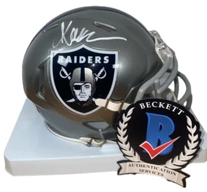 Marcus Allen Signed Las Vegas Oakland Raiders Flash Mini Helmet Beckett COA 4 - Picture 1 of 7