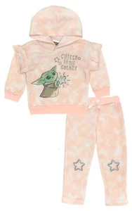 Star Wars The Mandalorian ☆ Kleinkind Mädchen Baby Yoda Hoodie & Hose Set ☆ 2T-4T - Bild 1 von 5