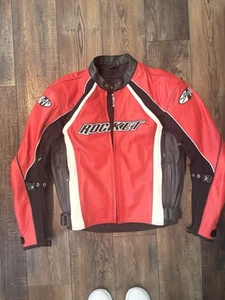 Chaqueta de cuero acolchada Joe Rocket Motorcycle Blaster talla 44 - nueva sin etiquetas - Imagen 1 de 9