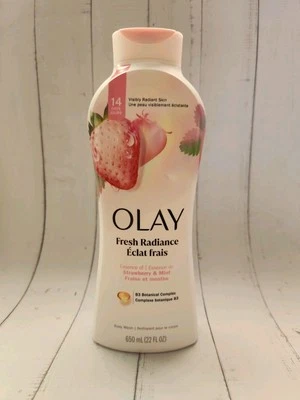 OLAY Fresh Radiance Strawberry & Mint Body Wash, 22 fl oz - Image 1 of 2