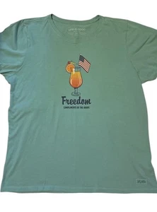 Life Is Good Crusher Tee Woman’s Size XL Teal Color - Picture 1 of 7