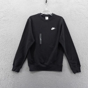 Nike Mens Sportswear Club Fleece Crew Neck Sweatshirt Black Size XS NEW - Picture 1 of 12