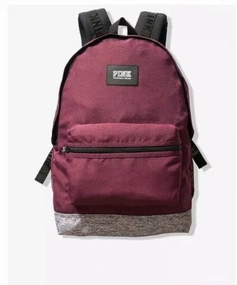 Mochila Campus Victoria's Secret ROSA 2019 Bolsa para libros Bloques de colores Borgoña/Gris Nueva con etiquetas Foto 1 de 3