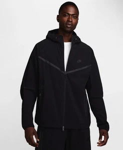 Size XL- Nike Tech Black Full Zip Woven Jacket HM7151-010 - Picture 1 of 3