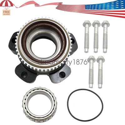 Cubo traseiro esquerdo e conjunto de rolamento para Ford Transit-150 250 350 HD 2015-22 - Imagem 1 de 4