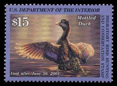 RW67 — 2000 Mottled duck, XF-Superb 95, PSE Certificate - Image 1 of 2