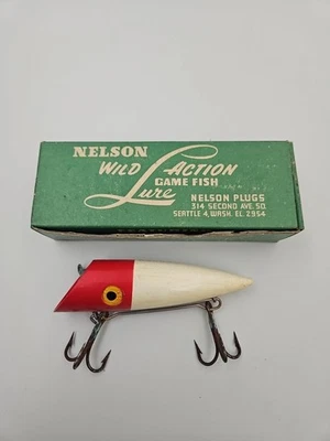Vintage Nelson Wild Action Fish Lure W/Original Box - Image 1 of 4