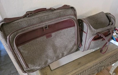 Hartmann Tweed Wheeled Garment Bag with Matching Duffle Bag Both Lightly Used - Image 1 of 4