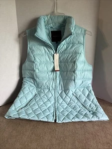 Talbots Light Blue Down Filled Lightweight Puffer Vest Medium NEW WITH TAGS - Picture 1 of 5