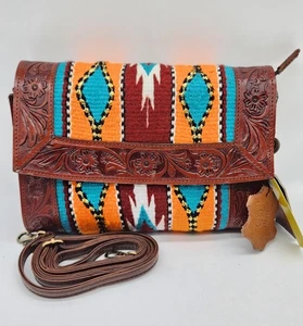 Klassy Cowgirl Real Genuine Leather Purse 11x7 Christmas Gift - Picture 1 of 10