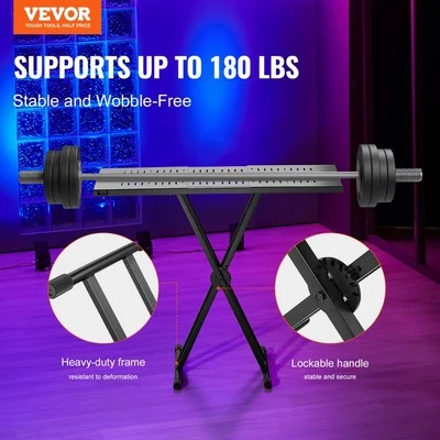 Portable DJ Table Double-X Braced Keyboard Stand Adjustable Height - Bild 1 von 4