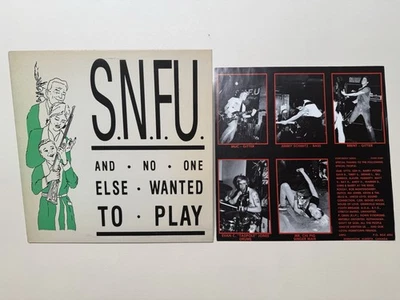 S.N.F.U. And No One Else Wanted To Play BYO 009 1985 LP w/Insert Lyric Sheet - Image 1 of 4