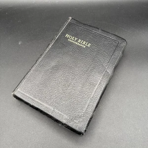 Holy Bible KJV Genuine Leather Red Letter Edition Concordance World Vintage - Picture 1 of 7