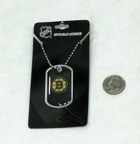 New NHL Boston Bruins Logo Dogtag Military Style Tag / Chain Necklace FREESHIP Cover