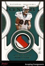 2021 National Treasures Century Materials Gold Jason Taylor PATCH RELIC /49