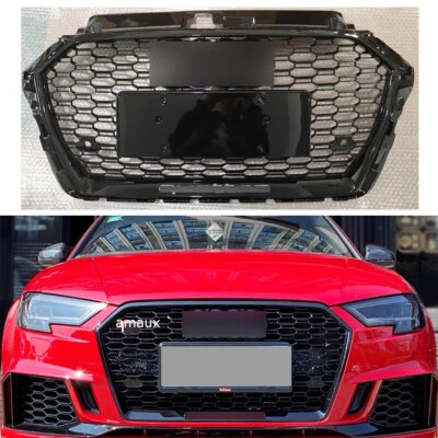Решетка решетка для переднего капота Audi A3 S3 2017-20 RS3 решетка для бампера Henycomb ПРОДАЕТСЯ - Изображение 1 из 4
