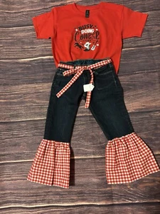 Ruffle Jean With Shirt. Size 8 - Picture 1 of 2