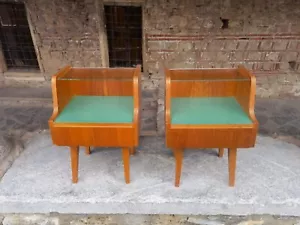 Danish 1950's-60's bedside tables, Scandinavian vintage bedside tables - Picture 1 of 10
