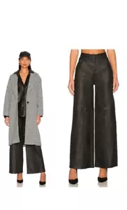 LITA by Ciara Wanted Wide Leg Lamb Leather Pants Womens SIze 30 NWT $798 - Picture 1 of 12