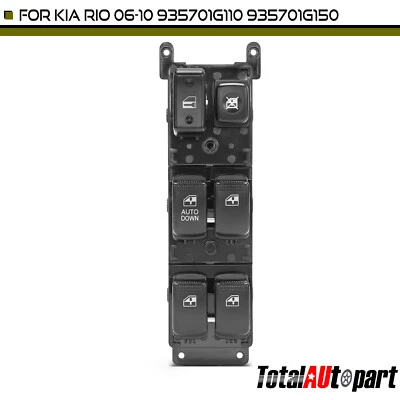 1x Interruptor de ventana eléctrica para Kia Rio 2006 2007 2008 2009 2010 conductor delantero izquierdo Foto 1 de 4
