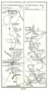 Antique map, Taylor & Skinner, Road from Carrickmacross to Castleblayney - Picture 1 of 2