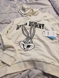 Mädchen Kapuzenhoody Beige 158 Neu Bugs Bunny. - Bild 1 von 4