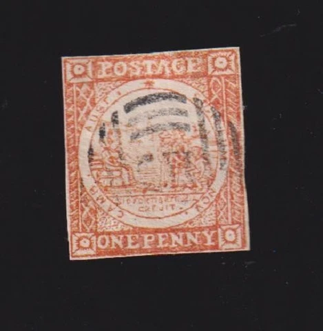 NSW 1850 1d Red Sydney View (No Clouds) used Cover