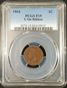 1864 L Indian Head Cent PCGS F15 2079.15/82419912 Exquisite Coin Rare - Picture 1 of 11