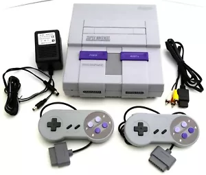 Super Nintendo Entertainment System Orig SNES Console SNS-001 Video Game Bundle - Picture 1 of 2