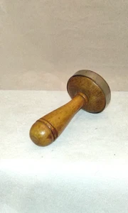 Antique wood sewing darning egg with clip hand made - Picture 1 of 4