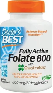 Doctor's Best Fully Active Folate 800 mit Quatrefolic 60 Vcaps - Bild 1 von 2