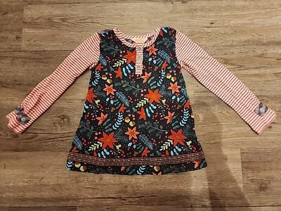 Matilda Jane Hundred Years Tunic Top Shirt Christmas Winter Poinsettia Size 4 - Image 1 of 4