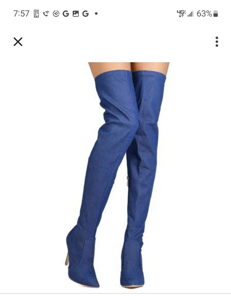 Cape Robbin - Botas jeans acima do joelho - tamanho 7 - Imagem 1 de 4