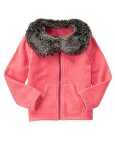 NWT Gymboree Girls Jacket Snowflake Fun Coral Fleece 5/6,10/12 - Picture 1 of 1