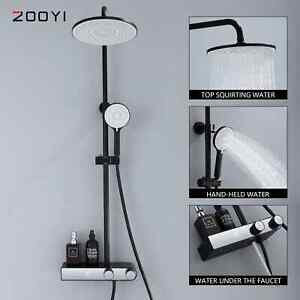 new design matte black digital Shower Set  Bathroom Mixer With Shelf Function