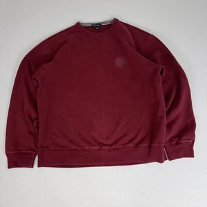 Vintage NAUTICA Jumper Crew Neck Maroon Mens Large Pullover Old Boat Canada - Picture 1 of 11