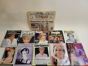 Vintage 90's Magazine Princess Diana Lot of 10 + Newspaper People Newsweek 1997  - Bild 1 von 12